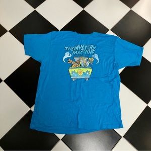 Scooby Doo The Mystery Machine Bright Blue T-Shirt Tee Shirt Size XXL Cartoon